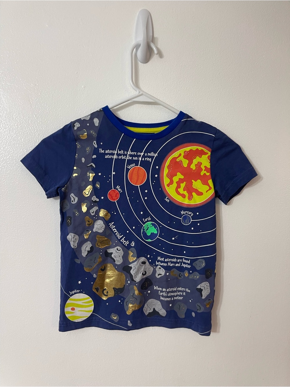 Mini Boden Navy Blue Space Graphic Tee - Picture 3 of 5